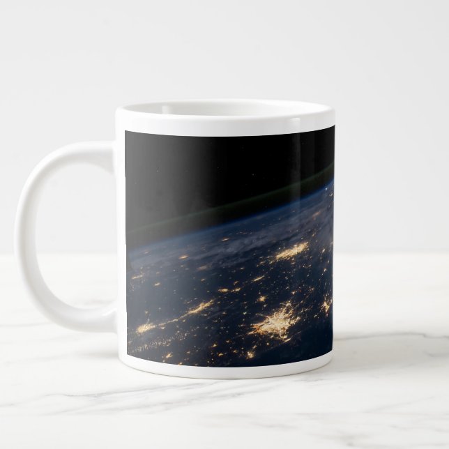 City Lights Of The Southern United States. Giant Coffee Mug (Left)