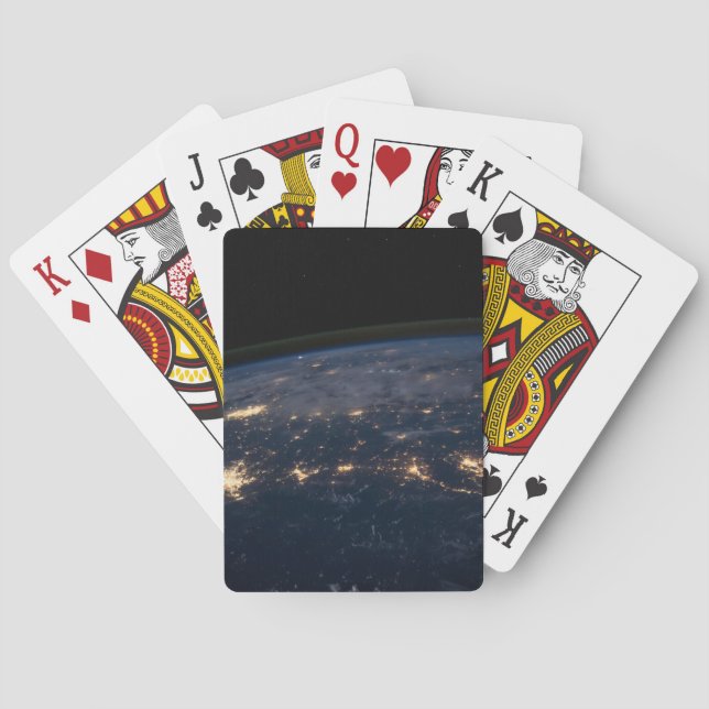 City Lights Of The Southern United States. Poker Cards (Back)