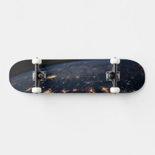City Lights Of The Southern United States. Skateboard