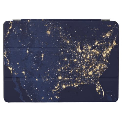 City Lights Of The United States At Night iPad Air Cover