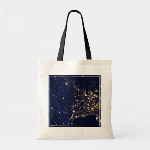 City Lights Of The United States At Night Tote Bag