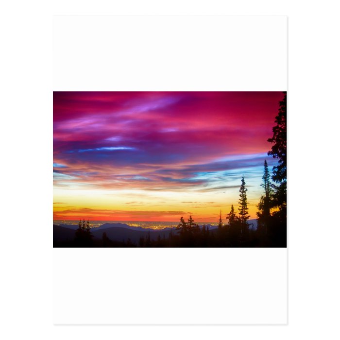 City Lights Sunrise View Rollins Pass Postcards