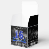 City Lights Sweet Sixteen Blue ID118 Favor Boxes (Opened)