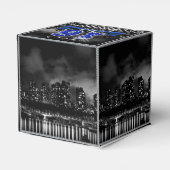 City Lights Sweet Sixteen Blue ID118 Favor Boxes (Back Side)