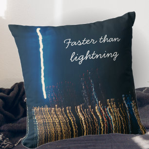 City lights throw pillow