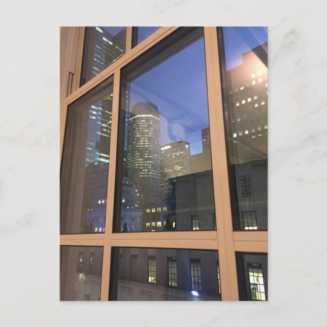 City Lights Window Night New York City NYC Photo Postcard (Front)
