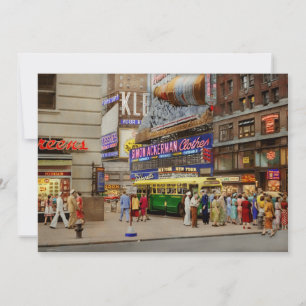 City - Manhattan, NY - 43rd and Broadway 1952 Invitation