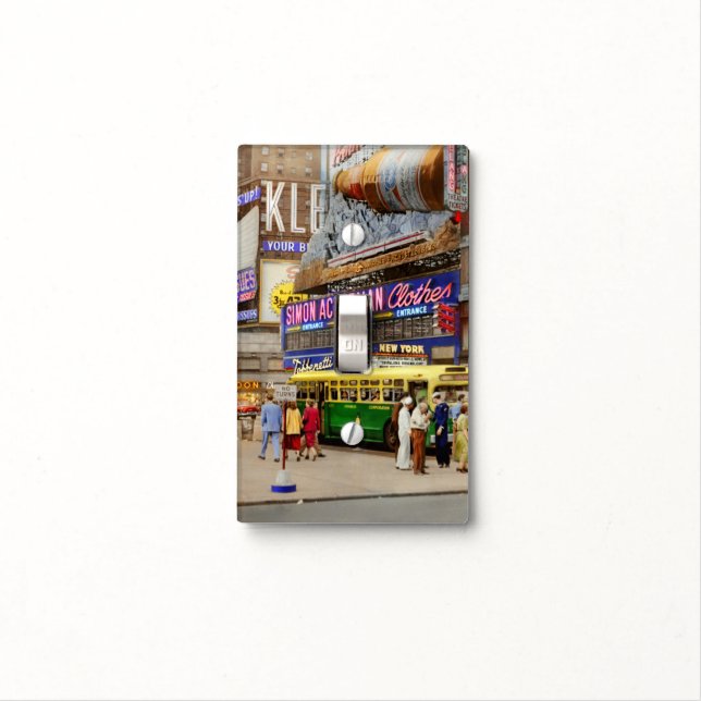 City - Manhattan, NY -  43rd and Broadway 1952 Light Switch Cover (In Situ)