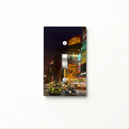 City _ Manhattan NY _ Here comes the girls 1953 Light Switch Cover