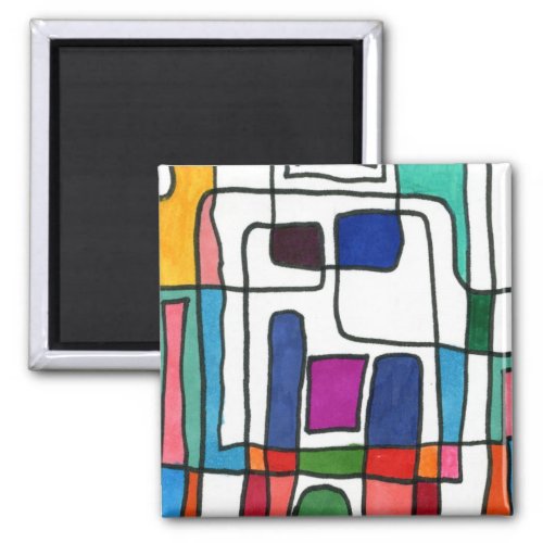 City Map Abstract Magnet