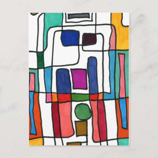 "City Map" Abstract Postcard (Front)