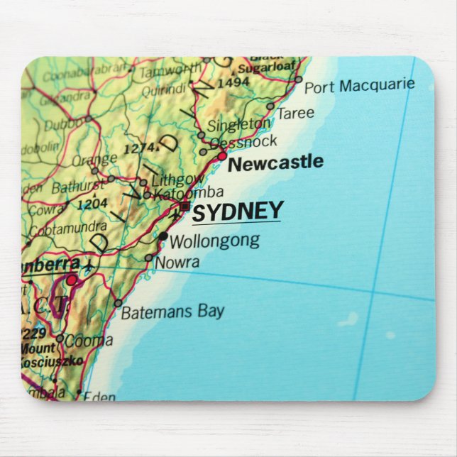 City Map of Sydney in Australia Mouse Pad (Front)