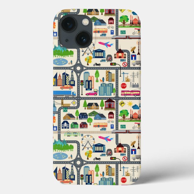 City Map Pattern Case-Mate iPhone Case (Back)
