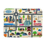 City Map Pattern Magnet