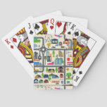 City Map Pattern Poker Cards