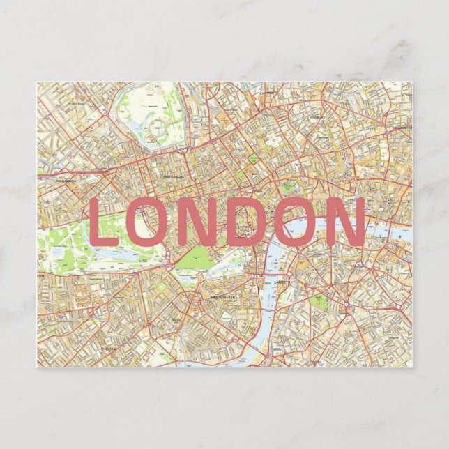 CITY MAP POSTCARDS ♥ London (Front)