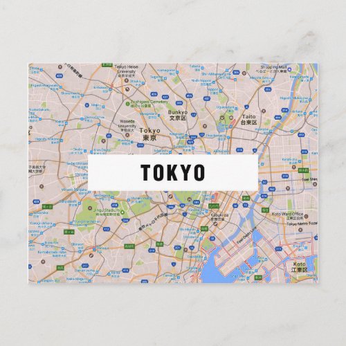 CITY MAP POSTCARDS  Tokyo
