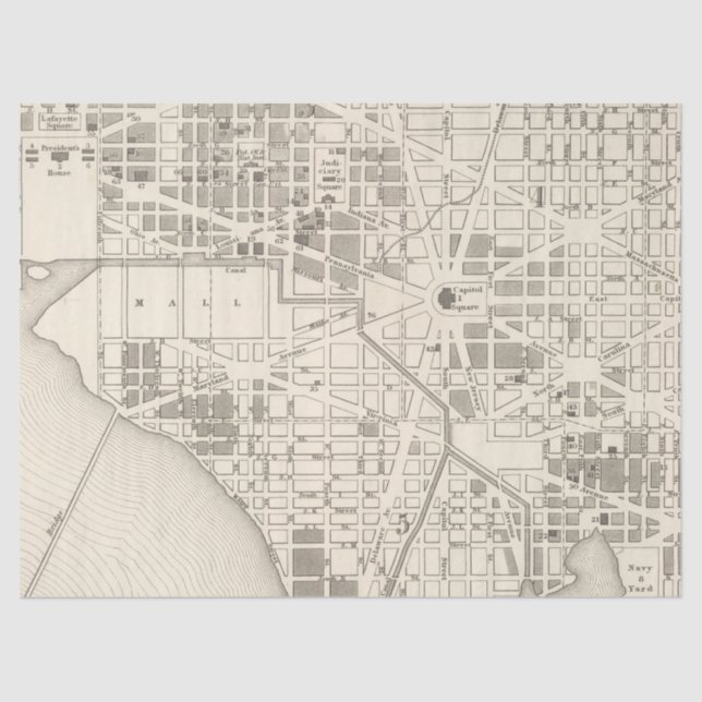 City Map Series Design 11 Tissue Paper (Front)