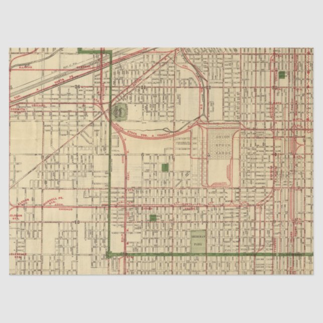 City Map Series Design 1 Tissue Paper (Front)