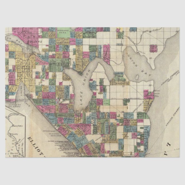 City Map Series Design 9 Tissue Paper (Front)