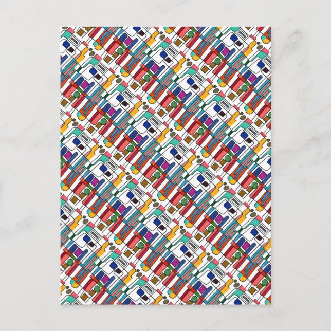 "City Map" Tiled Image Abstract Postcard (Front)