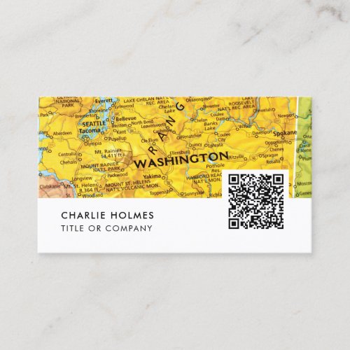 City Map Travel Agency Business Card  QR Code