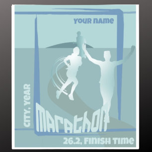 City Marathon run runners club time sticker
