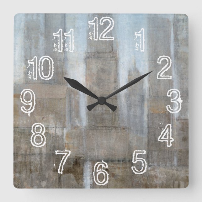 City Midst I Square Wall Clock (Front)