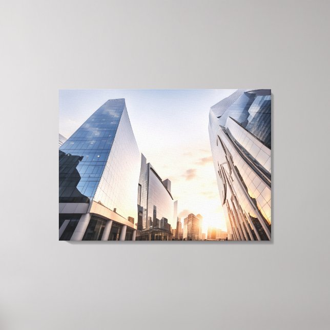 City modern business center canvas print (Front)