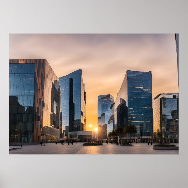 City modern business center poster (Front)