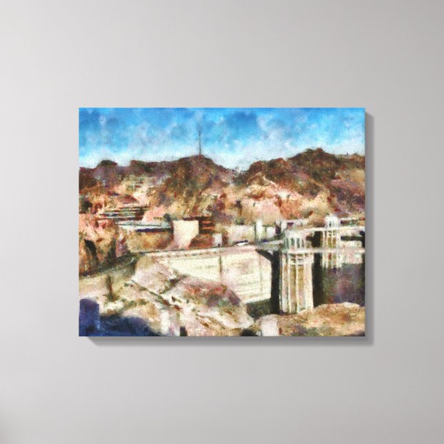 City - Nevada - Hoover Dam Canvas Print (Front)