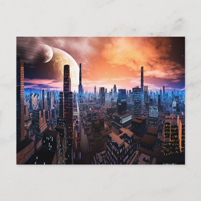 'City Never Sleeps' Postcard (Front)