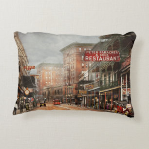 City - New Orleans - A look at St Charles Ave 1910 Decorative Pillow