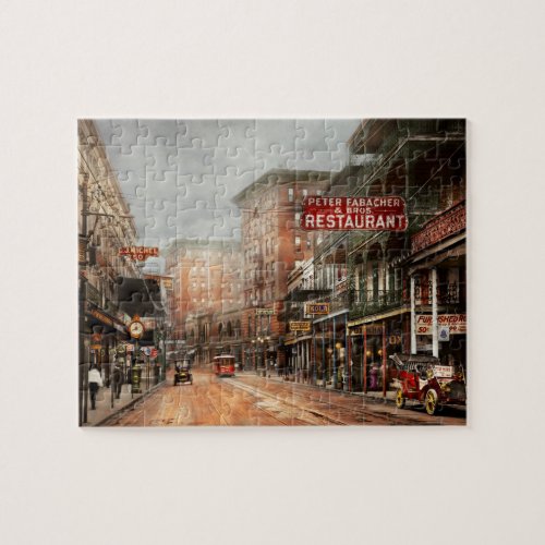 City _ New Orleans _ A look at St Charles Ave 1910 Jigsaw Puzzle