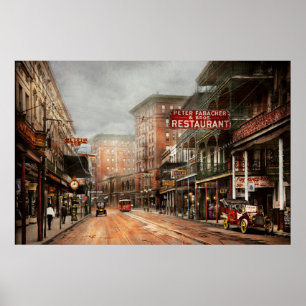 City - New Orleans - A look at St Charles Ave 1910 Poster