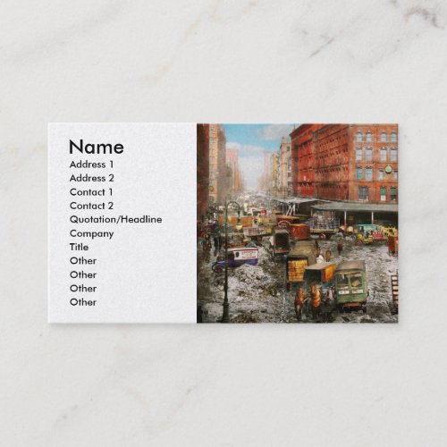 City _ New York NY _ Stuck in a rut 1920 Business Card