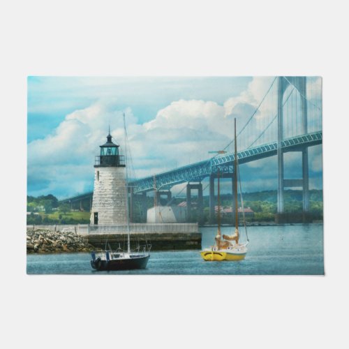 City _ Newport RI _ The Newport lighthouse Doormat