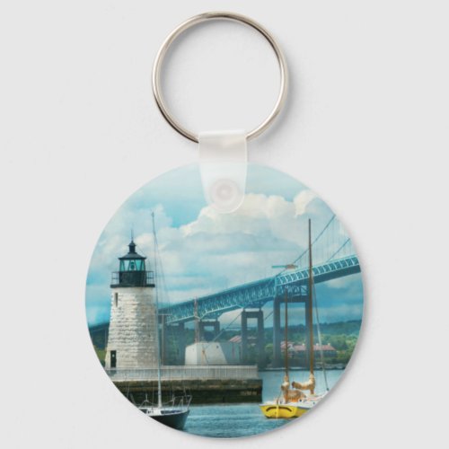 City _ Newport RI _ The Newport lighthouse Keychain
