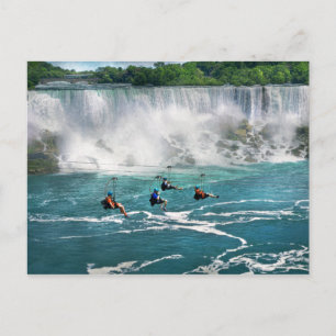 City - Niagara NY - Flying over the Niagara Postcard