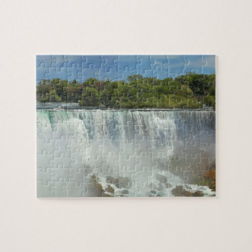 City _ Niagara NY _ The American Falls at Niagara Jigsaw Puzzle