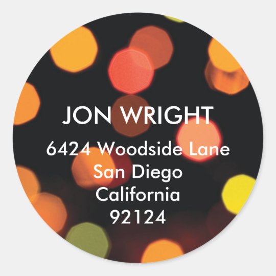 City night light multi color modern address label