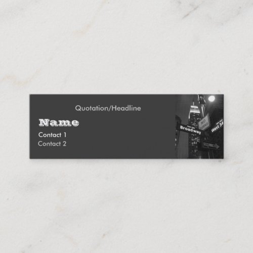 City Night Profile Card Business Card