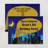 City Night Skyline Superhero Boys Birthday Party (Front/Back)