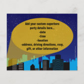 City Night Skyline Superhero Boys Birthday Party (Back)