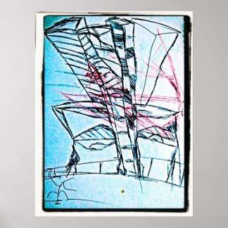 City Nose Drawing Poster