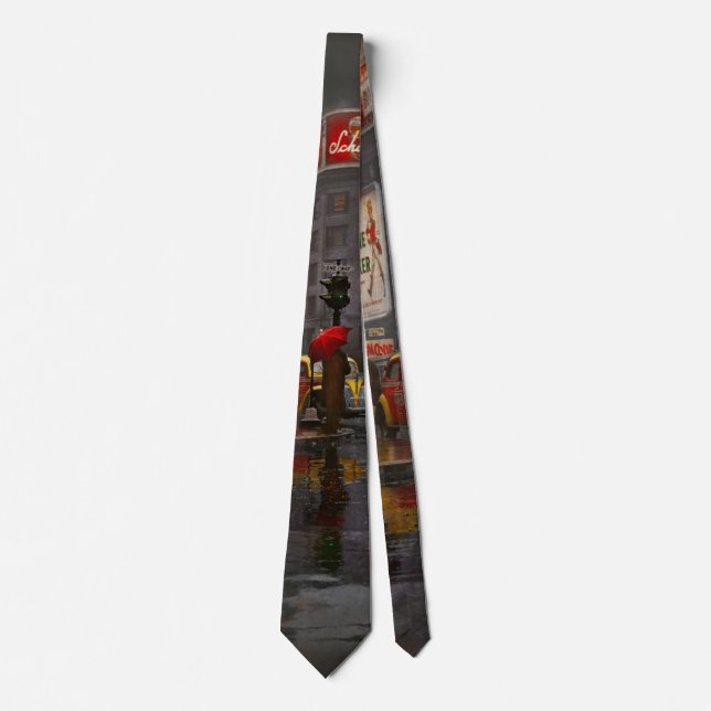 City - NY - A rainy day in New York City 1943 Neck Tie (Front)