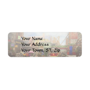 City - NY - Broadway at Canal St 1913 Label