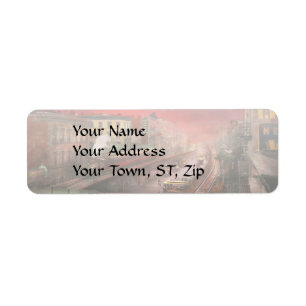 City - NY - Rush hour traffic - 1900 Label