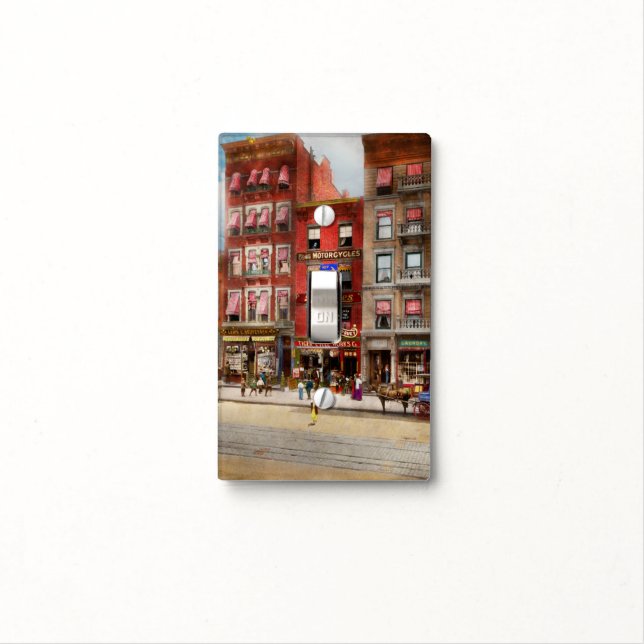 City - NY - Where the murder took place 1909 Light Switch Cover (In Situ)