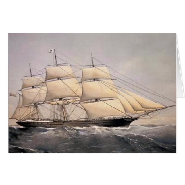 City of Adelaide Clipper ship 1800s Cards (Front Horizontal)
